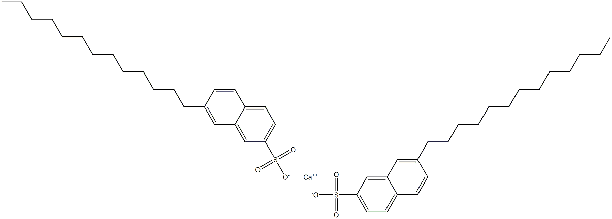 ビス(7-トリデシル-2-ナフタレンスルホン酸)カルシウム 化学構造式