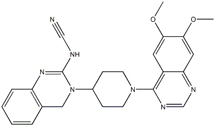 4-[4-[(2-Cyanoamino-3,4-dihydroquinazolin)-3-yl]-1-piperidinyl]-6,7-dimethoxyquinazoline