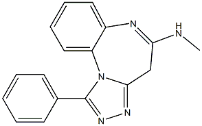 1-Phenyl-5-(methylamino)-4H-[1,2,4]triazolo[4,3-a][1,5]benzodiazepine Structure