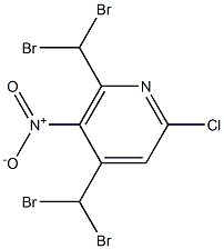 2-Chloro-5-nitro-4,6-bis(dibromomethyl)pyridine,,结构式