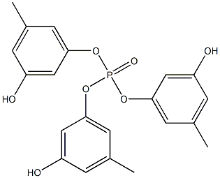 Phosphoric acid tri(3-hydroxy-5-methylphenyl) ester,,结构式