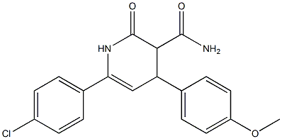 1,2,3,4-Tetrahydro-2-oxo-4-(4-methoxyphenyl)-6-(4-chlorophenyl)pyridine-3-carboxamide|