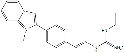 2-[4-[2-[Iminio(ethylamino)methyl]hydrazonomethyl]phenyl]-1-methylimidazo[1,2-a]pyridin-1-ium|