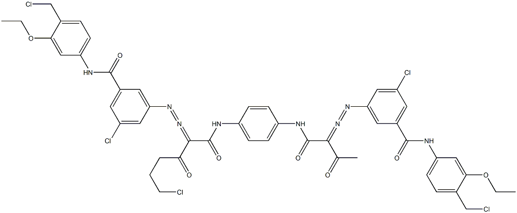 3,3'-[2-(2-Chloroethyl)-1,4-phenylenebis[iminocarbonyl(acetylmethylene)azo]]bis[N-[4-(chloromethyl)-3-ethoxyphenyl]-5-chlorobenzamide]