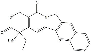 4-Amino-4-ethyl-1H-pyrano[3',4':6,7]indolizino[1,2-b]quinoline-3,14(4H,12H)-dione Structure