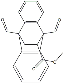 9,10-Dihydro-9,10-diformyl-9,10-ethanoanthracene-11-carboxylic acid methyl ester Structure