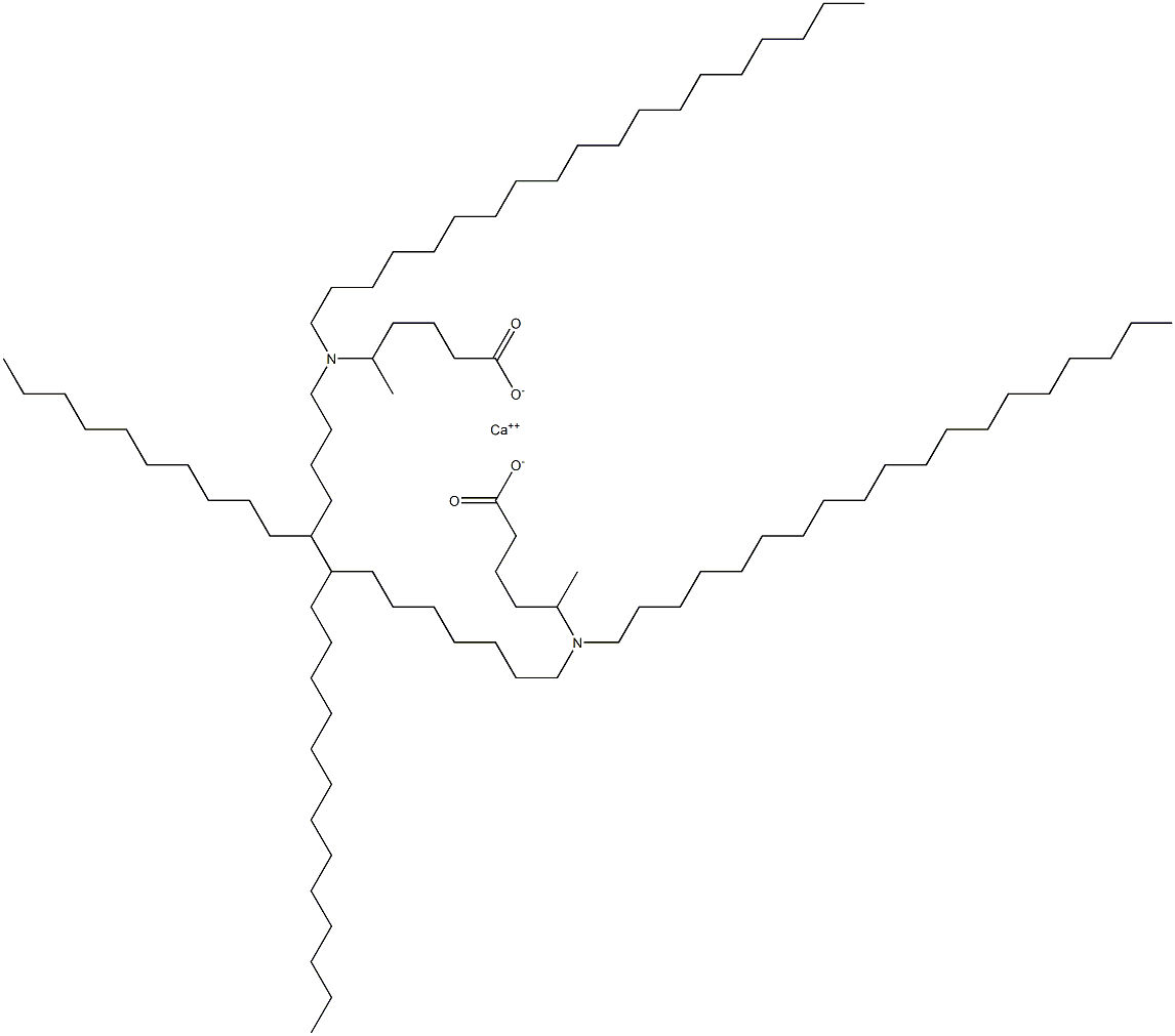 Bis[5-(dinonadecylamino)hexanoic acid]calcium salt Structure