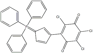 3,5,6-Trichloro-2-[5-(triphenylphosphoranylidene)-1,3-cyclopentadien-2-yl]-1,4-benzoquinone Struktur
