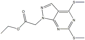 4,6-Bis(methylthio)-1-(ethoxycarbonylmethyl)-1H-pyrazolo[3,4-d]pyrimidine