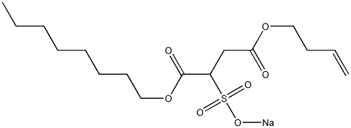 2-(Sodiosulfo)succinic acid 1-octyl 4-(3-butenyl) ester Structure