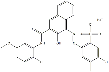  3-Chloro-4-methyl-6-[[3-[[(2-chloro-5-methoxyphenyl)amino]carbonyl]-2-hydroxy-1-naphtyl]azo]benzenesulfonic acid sodium salt