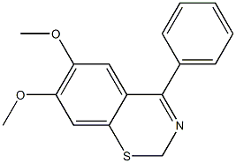 4-Phenyl-6,7-dimethoxy-2H-1,3-benzothiazine,,结构式