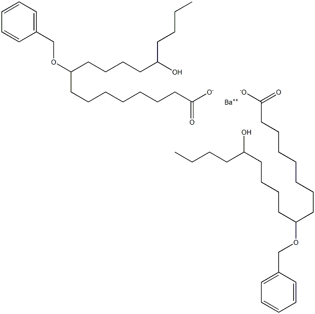 Bis(9-benzyloxy-14-hydroxystearic acid)barium salt 结构式
