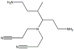 N,N-ビス(2-シアノエチル)-4-メチルヘキサン-1,3,6-トリアミン 化学構造式