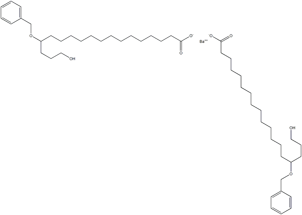 Bis(15-benzyloxy-18-hydroxystearic acid)barium salt 结构式