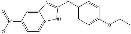 2-(p-Ethoxybenzyl)-5-nitro-1H-benzimidazole Struktur