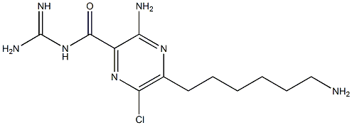 5-(6-Aminohexyl)-3-amino-N-(aminoiminomethyl)-6-chloro-2-pyrazinecarboxamide Structure