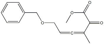 2-オキソ-3-メチル-6-(ベンジルオキシ)-3,4-ヘキサジエン酸メチル 化学構造式