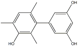 2',4',6'-Trimethyl-1,1'-biphenyl-3,3',5-triol Struktur