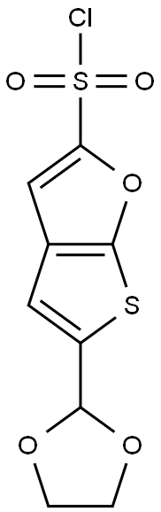 5-(1,3-Dioxolan-2-yl)thieno[2,3-b]furan-2-sulfonic acid chloride|