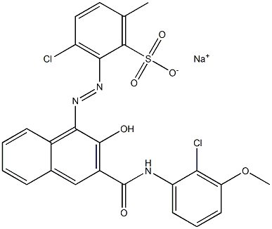  3-Chloro-6-methyl-2-[[3-[[(2-chloro-3-methoxyphenyl)amino]carbonyl]-2-hydroxy-1-naphtyl]azo]benzenesulfonic acid sodium salt
