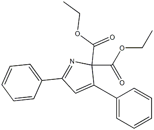 3,5-Diphenyl-2H-pyrrole-2,2-dicarboxylic acid diethyl ester 结构式