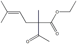 2-Acetyl-2,5-dimethyl-4-hexenoic acid ethyl ester Struktur