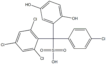 (4-Chlorophenyl)(2,4,6-trichlorophenyl)(2,5-dihydroxyphenyl)methanesulfonic acid,,结构式