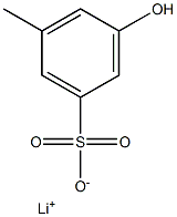 3-Hydroxy-5-methylbenzenesulfonic acid lithium salt,,结构式