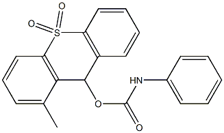 9-(フェニルアミノカルボニルオキシ)メチル-9H-チオキサンテン10,10-ジオキシド 化学構造式