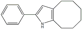 4,5,6,7,8,9-ヘキサヒドロ-2-フェニル-1H-シクロオクタ[b]ピロール 化学構造式