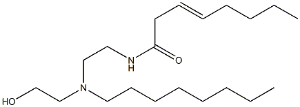 N-[2-[N-(2-Hydroxyethyl)-N-octylamino]ethyl]-3-octenamide Struktur