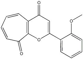 2-(2-Methoxyphenyl)cyclohepta[b]pyran-4,9-dione Structure