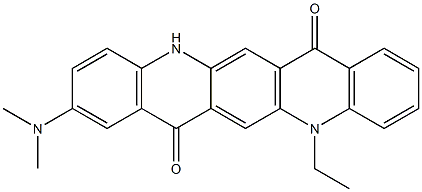 2-(Dimethylamino)-12-ethyl-5,12-dihydroquino[2,3-b]acridine-7,14-dione 结构式