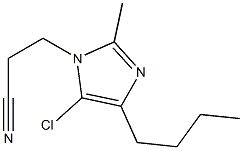 4-Butyl-5-chloro-1-(2-cyanoethyl)-2-methyl-1H-imidazole Structure