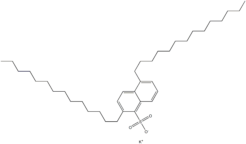 2,5-Ditetradecyl-1-naphthalenesulfonic acid potassium salt Structure