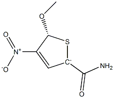 (5R)-2-Carbamoyl-4-nitro-5-methoxy-2,5-dihydrothiophen-2-ide Structure