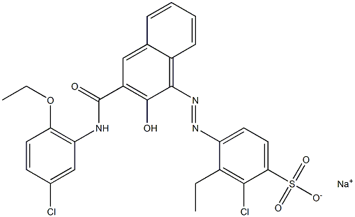2-Chloro-3-ethyl-4-[[3-[[(3-chloro-6-ethoxyphenyl)amino]carbonyl]-2-hydroxy-1-naphtyl]azo]benzenesulfonic acid sodium salt|