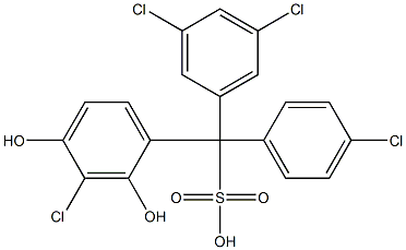 (4-Chlorophenyl)(3,5-dichlorophenyl)(3-chloro-2,4-dihydroxyphenyl)methanesulfonic acid