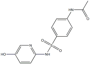 N-(5-ヒドロキシ-2-ピリジニル)-4-アセチルアミノベンゼンスルホンアミド 化学構造式