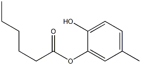 Hexanoic acid 2-hydroxy-5-methylphenyl ester Structure