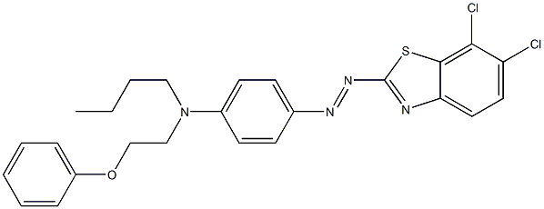 2-[4-[N-Butyl-N-(2-phenoxyethyl)amino]phenylazo]-6,7-dichlorobenzothiazole,,结构式