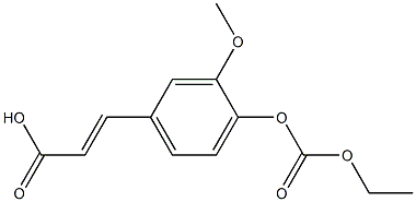 3-(4-Ethoxycarbonyloxy-3-methoxyphenyl)acrylic acid Structure