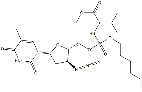 3'-Azido-3'-deoxythymidine-5'-[[[1-isopropyl-2-methoxy-2-oxoethyl]amino]phosphonic acid hexyl] ester