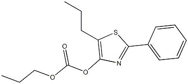 Carbonic acid propyl 2-phenyl-5-propyl-4-thiazolyl ester Structure