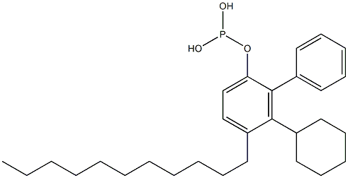 Phosphorous acid cyclohexylphenyl(4-undecylphenyl) ester Structure