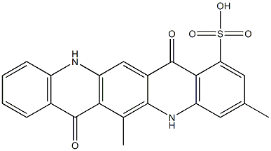 5,7,12,14-Tetrahydro-3,6-dimethyl-7,14-dioxoquino[2,3-b]acridine-1-sulfonic acid Structure