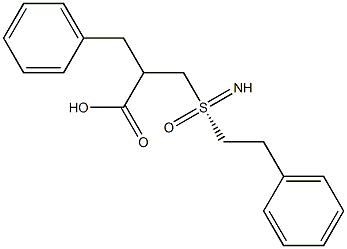 2-Benzyl-3-(S-phenethylsulfonimidoyl)propionic acid Struktur