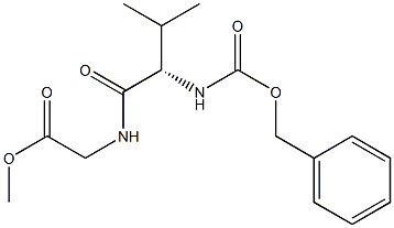 N-[N-(ベンジルオキシカルボニル)バリル]グリシンメチル 化学構造式