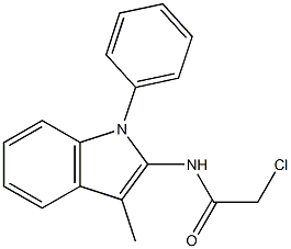 N-(1-Phenyl-3-methyl-1H-indol-2-yl)chloroacetamide Structure